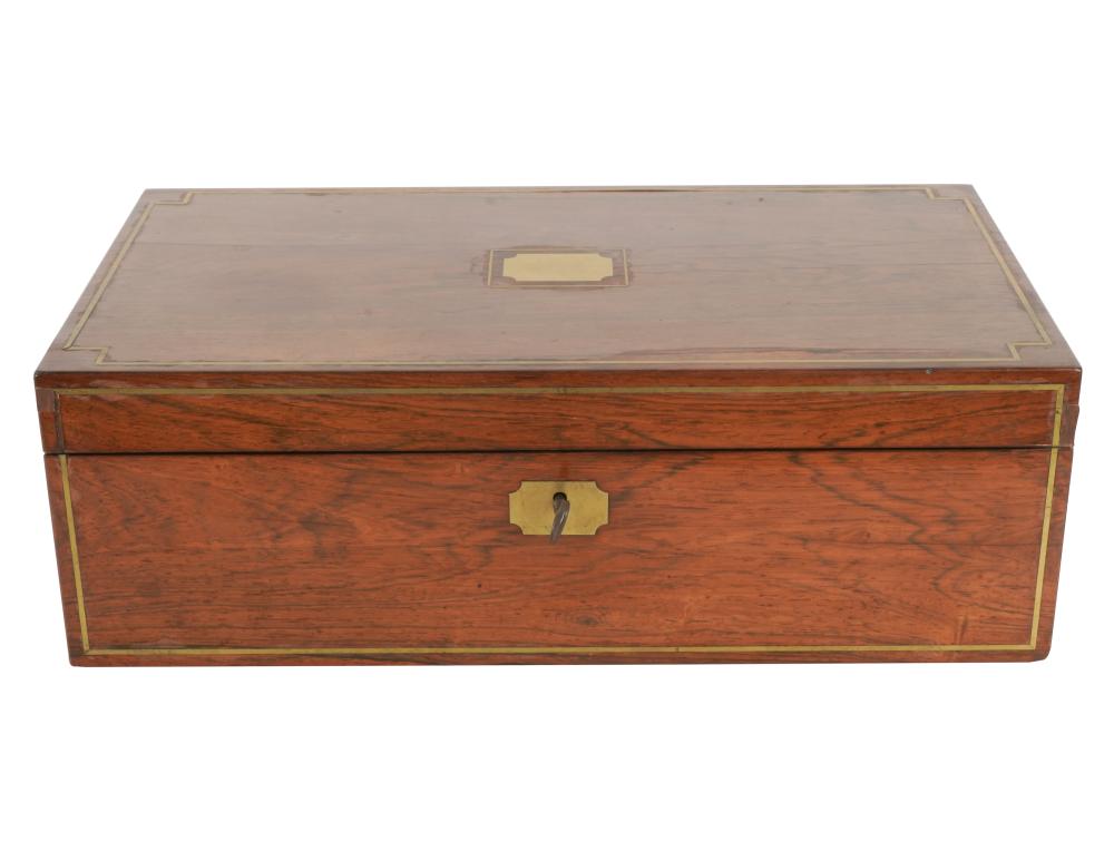 BRASS-INLAID TRAVEL DESKwith
