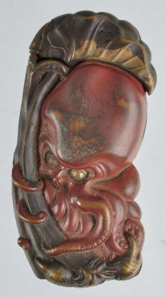 Brass Japanese Octopus Match Safe.