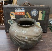 BRASS JARDINIERE WITH COLLECTI