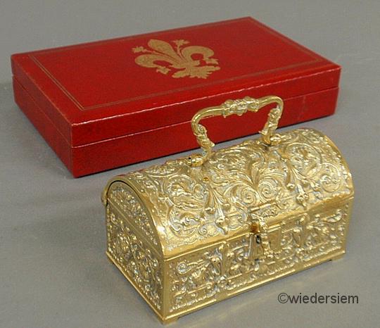 Brass jewelry casket