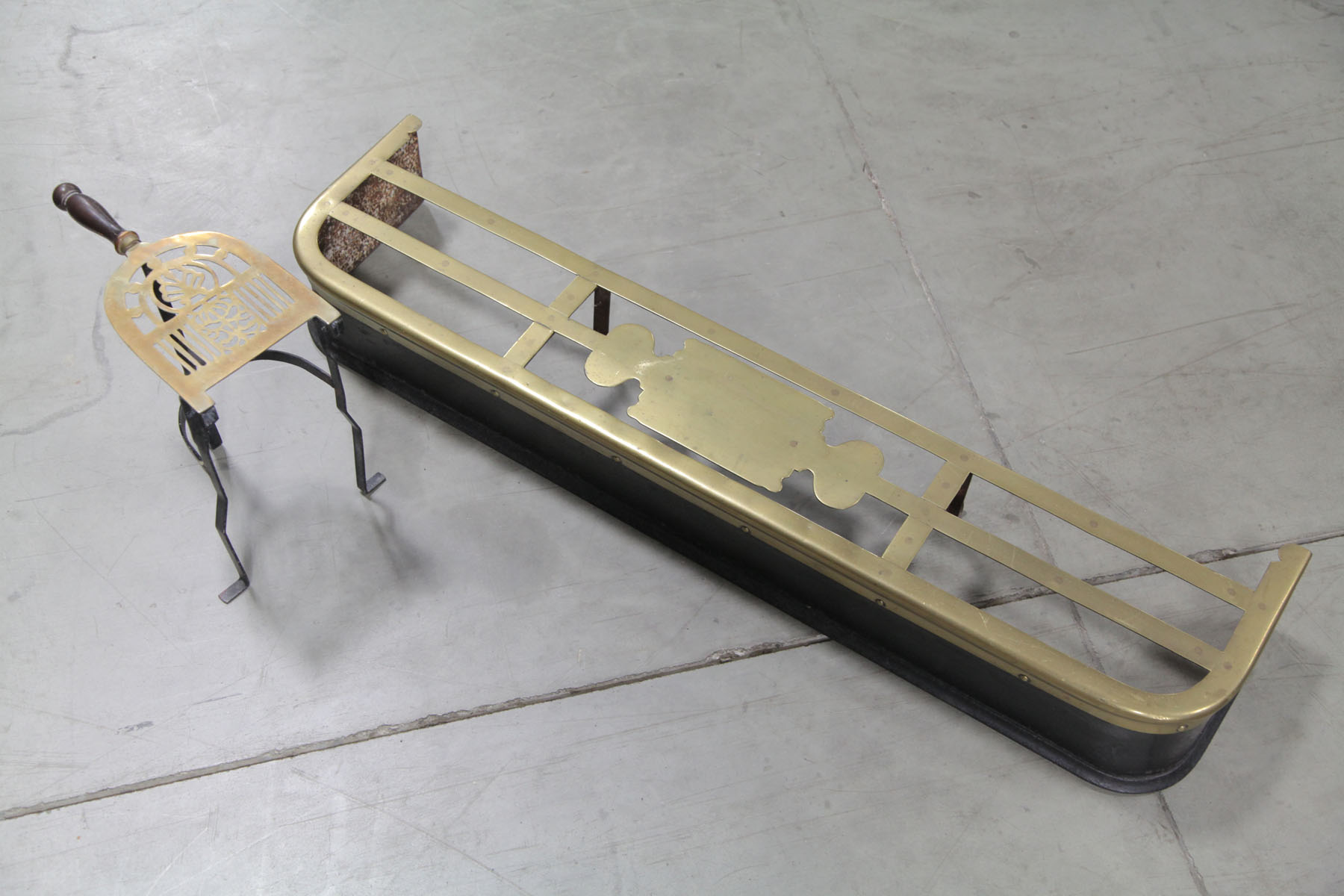 BRASS KETTLE STAND AND BRASS FIRE