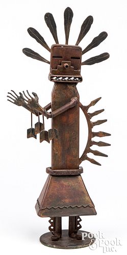BRASS KOKOPELLI KACHINA FIGURE