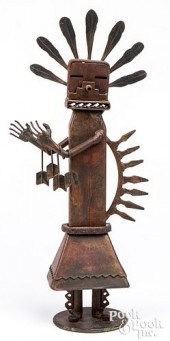 BRASS KOKOPELLI KACHINA FIGURE