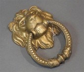 BRASS LION'S MASK DOOR KNOCKER