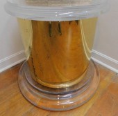 BRASS & LUCITE STANDLarge vint