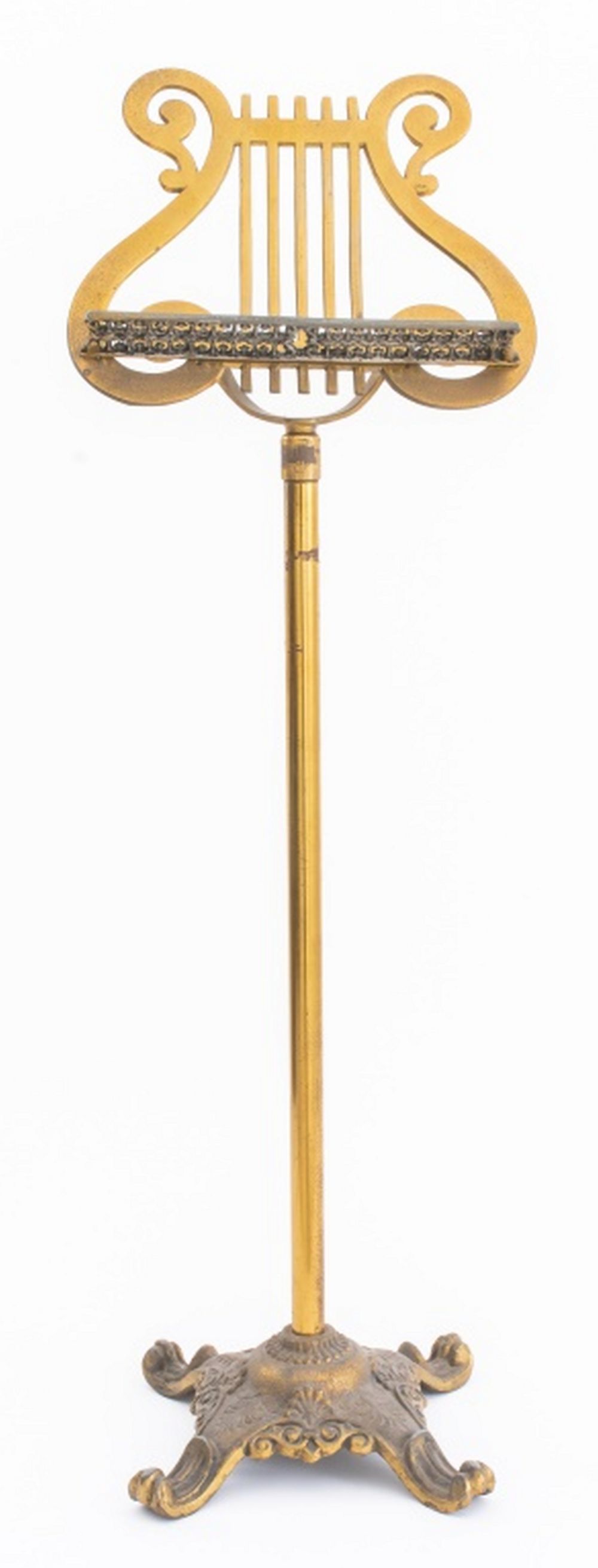 BRASS LYRE-FORM MUSIC STAND Brass