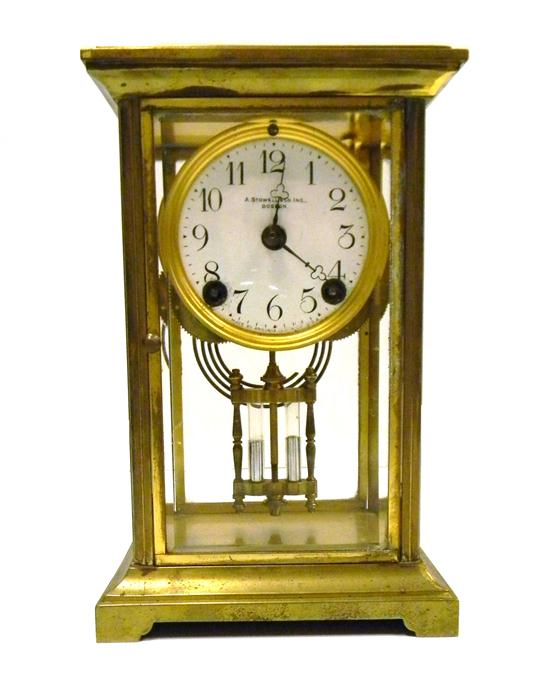 Brass mantle clock by Ansonia Clock