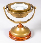 BRASS MARINE GIMBALED SHIP'S C