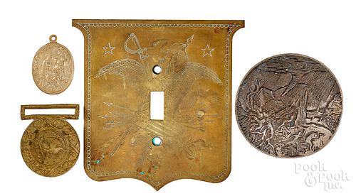BRASS MILITARY BELT BUCKLE BY