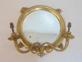 BRASS MIRRORED BACK WALL SCONC