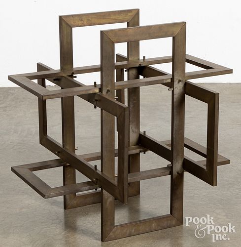 BRASS MODERNIST SCULPTUREBrass