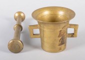 BRASS MORTAR AND PESTLE, PROBA