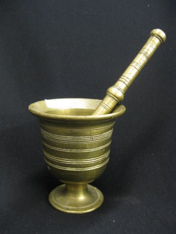 Brass Mortar & Pestle 19th