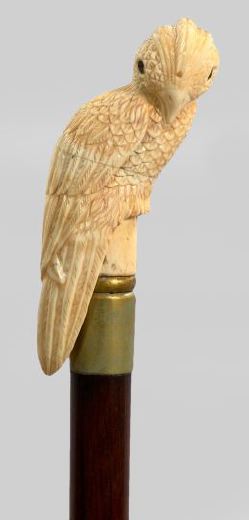 Brass-Mounted Carved Ivory and