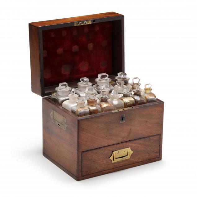BRASS MOUNTED CASED TRAVELING
