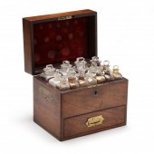 BRASS MOUNTED CASED TRAVELING