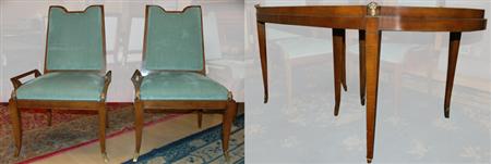 Brass Mounted Fruitwood Dining