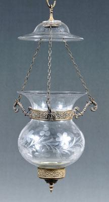 Brass mounted hall lantern,
