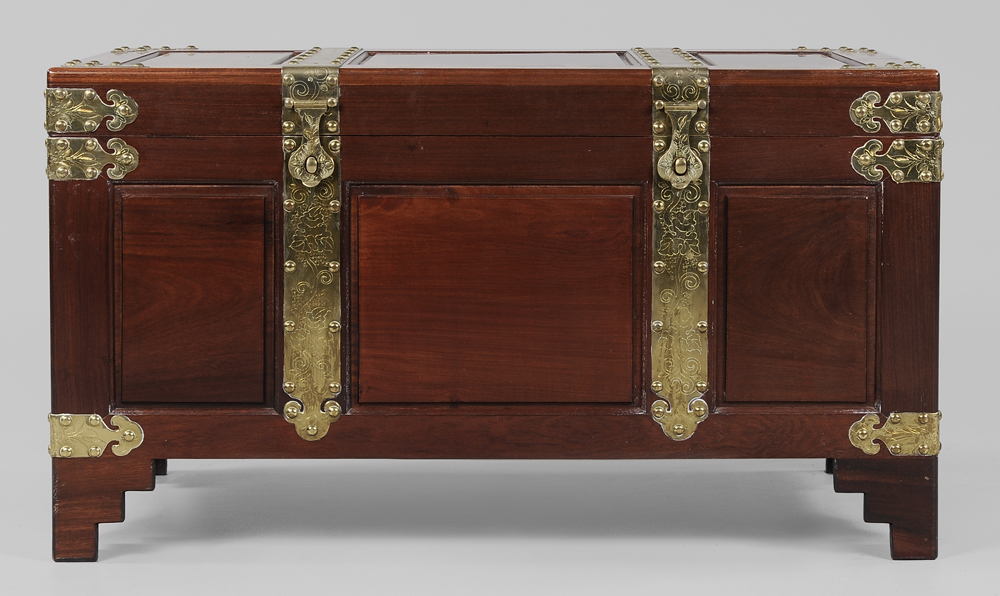 Brass-Mounted Hardwood Lift-Top
