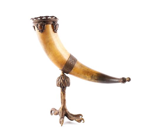 BRASS MOUNTED HORN