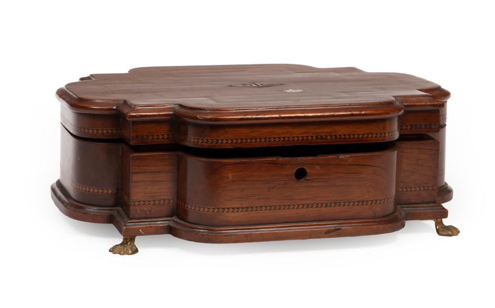BRASS-MOUNTED INLAID MAHOGANY