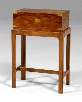 Brass-mounted lap desk, English
