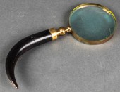 BRASS MOUNTED MAGNIFYING GLASS