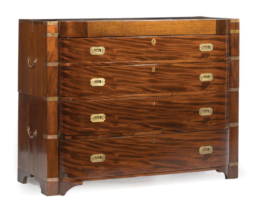 BRASS-MOUNTED MAHOGANY BOWFRONT