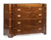 BRASS-MOUNTED MAHOGANY BOWFRON