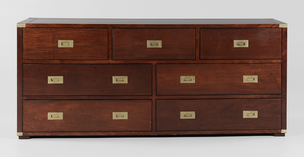 Brass-Mounted Mahogany Chest