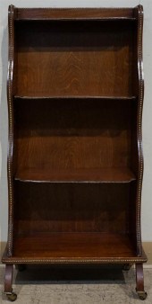 BRASS MOUNTED MAHOGANY FINISH