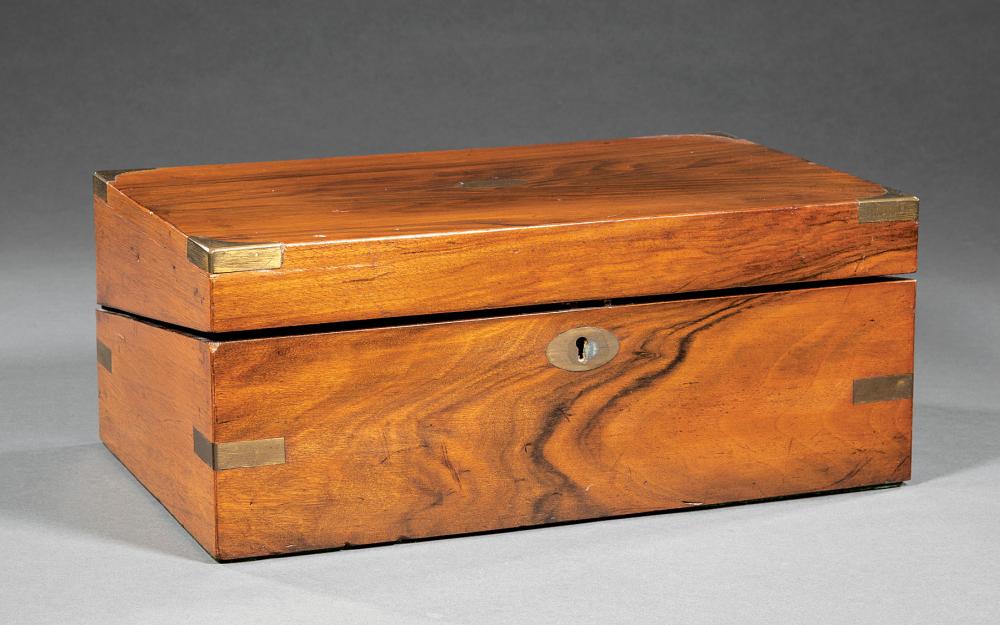 BRASS-MOUNTED MAHOGANY LAP