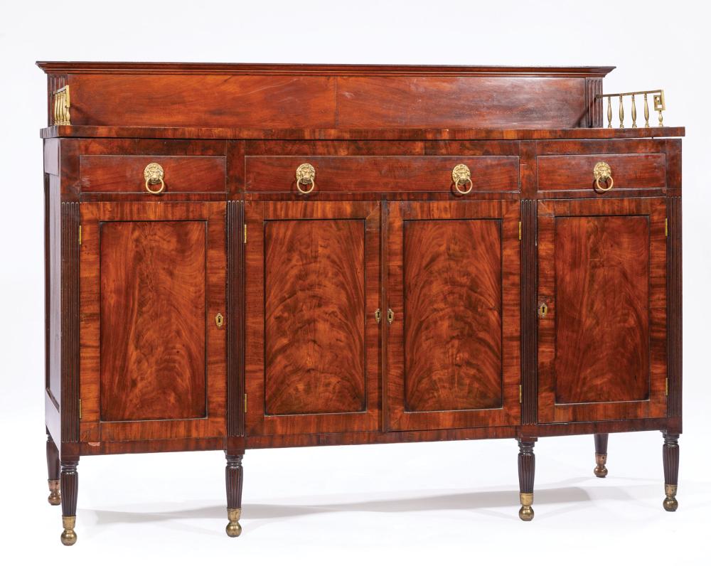 BRASS-MOUNTED MAHOGANY