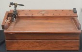 BRASS MOUNTED MAHOGANY TACKLE