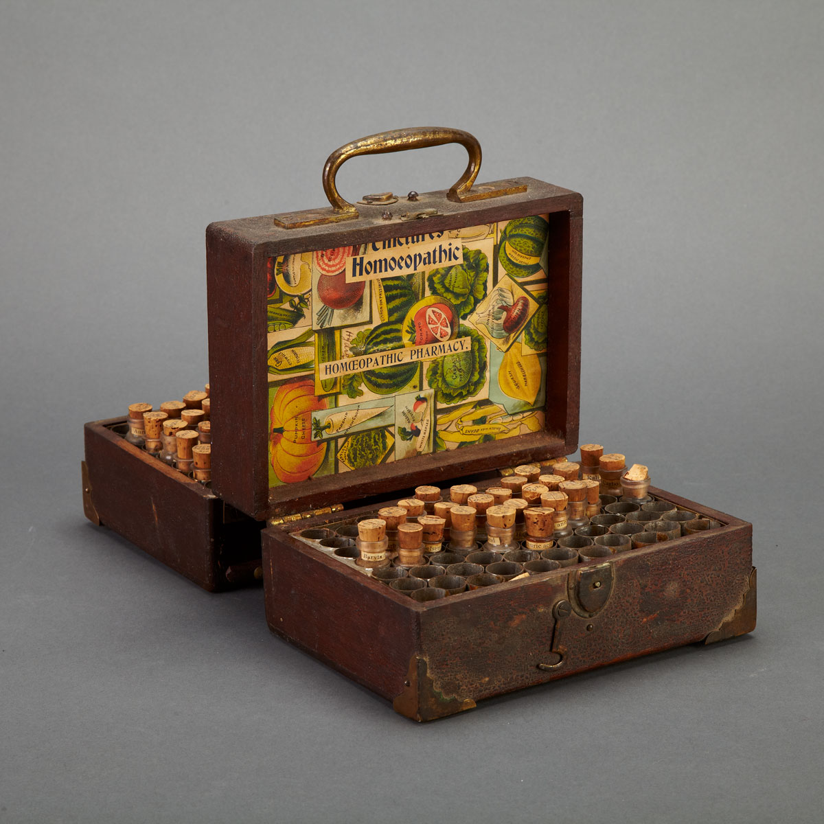 Brass Mounted Mahogany Travelling