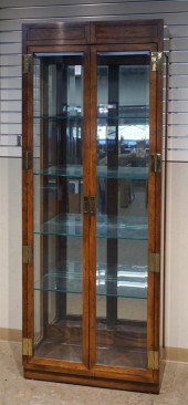 BRASS MOUNTED OAK ILLUMINATED