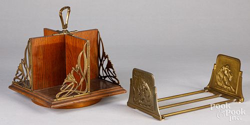 BRASS MOUNTED REVOLVING BOOK