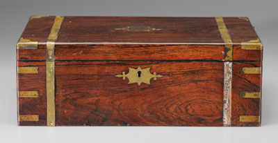 Brass-mounted rosewood lap d