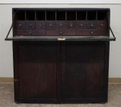 BRASS MOUNTED STAINED HARDWOOD