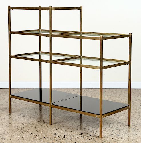 BRASS MULTI TIERED ETEGERE CIRCA