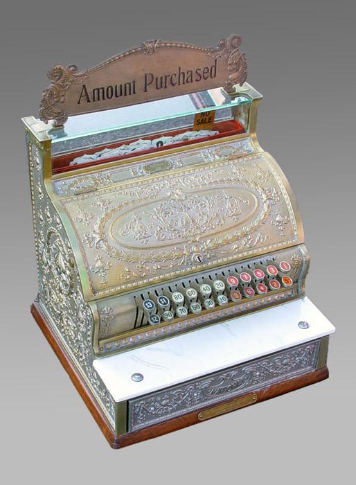 BRASS NATIONAL CASH REGISTER 332: