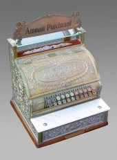 BRASS NATIONAL CASH REGISTER 3