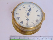 BRASS NAUTICAL CLOCK, NO MAKE,