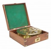 BRASS NAUTICAL SUNDIAL & COMPA