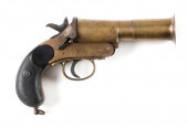 BRASS NAVAL FLARE GUN LATE 19T