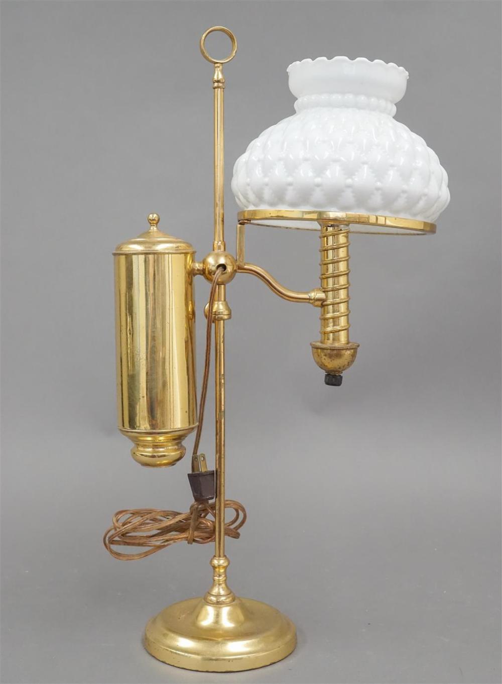BRASS OIL LAMP, CONVERTEDBrass