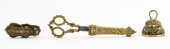 BRASS ORNAMENTAL OBJECTS, 3 Th