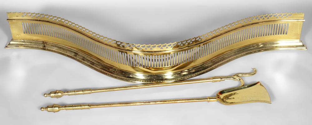BRASS PIERCED FIRE FENDER WITH