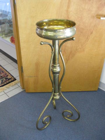 Brass Plant Stand tri-footed 37''