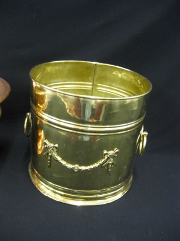 Brass Planter bow & garland decor
